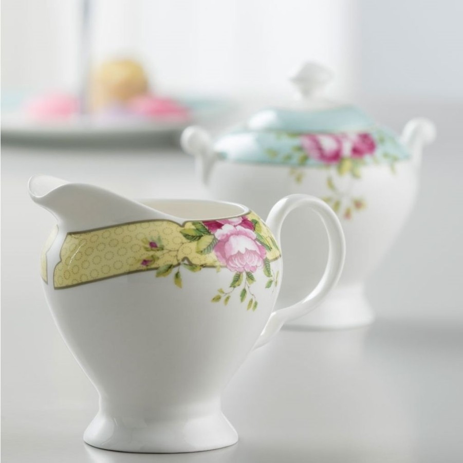 Tea Time British Isles Creamers & Sugar Bowls | Aynsley China Archive Rose Sugar And Cream Set