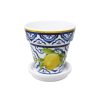 Decor British Isles Home Accents | Palermo Small Melamine Plant Pot With Saucer